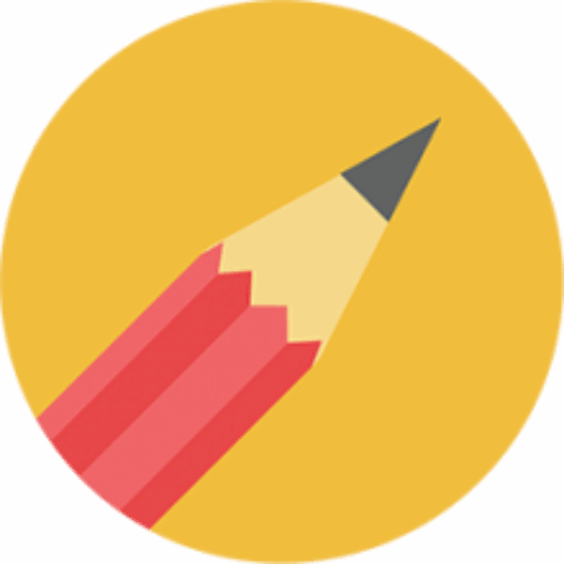 orange und rot belistift icon